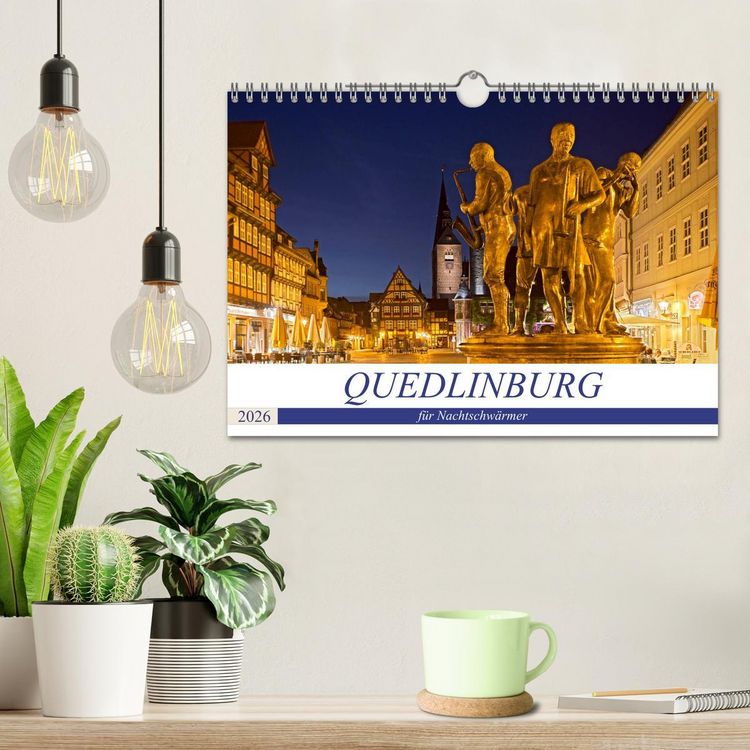 Produktbild: QUEDLINBURG F&Uuml;R NACHTSCHW&Auml;RMER (Wandkalender 2026 DIN A4 quer), CALVENDO Monatskalender