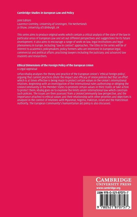 Produktbild: Ethical Dimensions of the Foreign Policy of the European Union