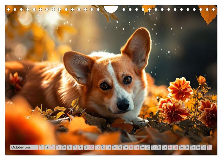 Produktbild: Corgis in Bloom (Wall Calendar 2026 DIN A4 landscape), CALVENDO 12 Month Wall Calendar