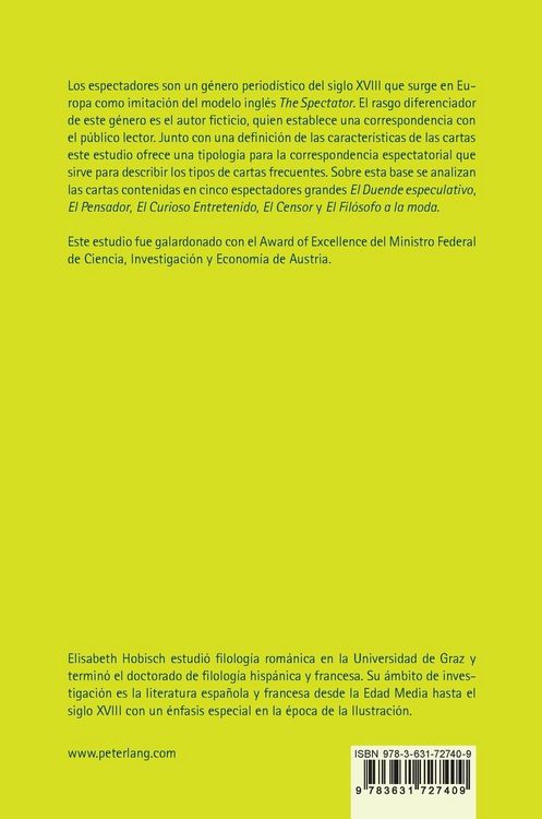 Produktbild: La forma epistolar en los espectadores espa&ntilde;oles