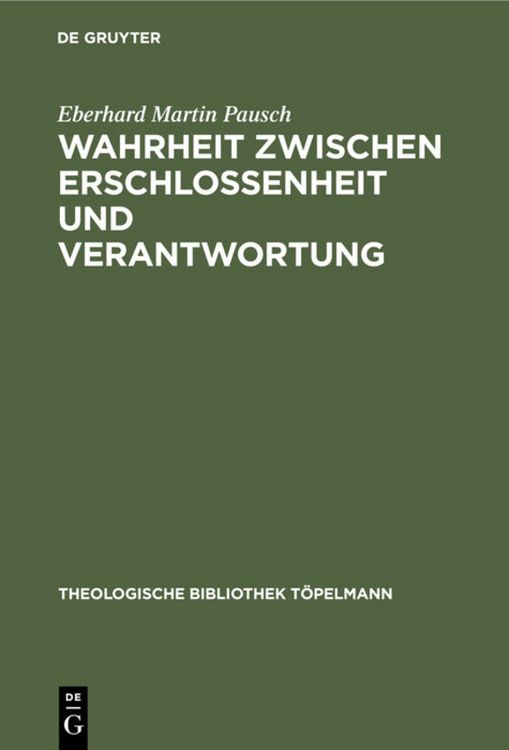 Produktbild: Wahrheit zwischen Erschlossenheit und Verantwortung