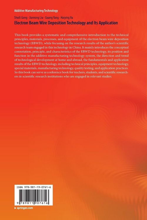 Produktbild: Electron Beam Wire Deposition Technology and Its Application