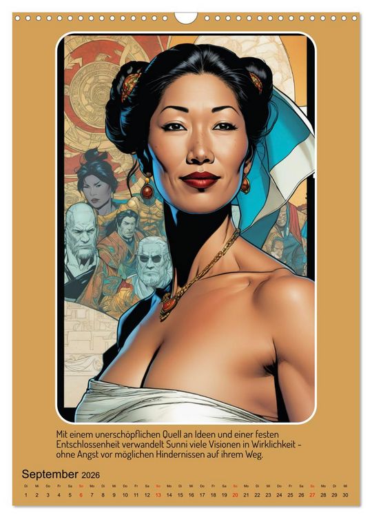 Produktbild: Starke Frauen im Comicbook-Stil (Wandkalender 2026 DIN A3 hoch), CALVENDO Monatskalender