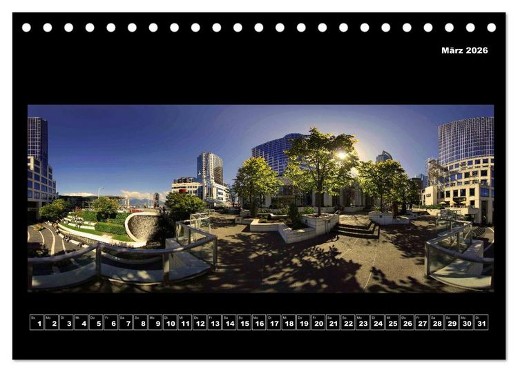 Produktbild: Vancouver / Kanada in faszinierender 360&deg; Panorama-Photographie (Tischkalender 2026 DIN A5 quer), CALVENDO Monatskalender