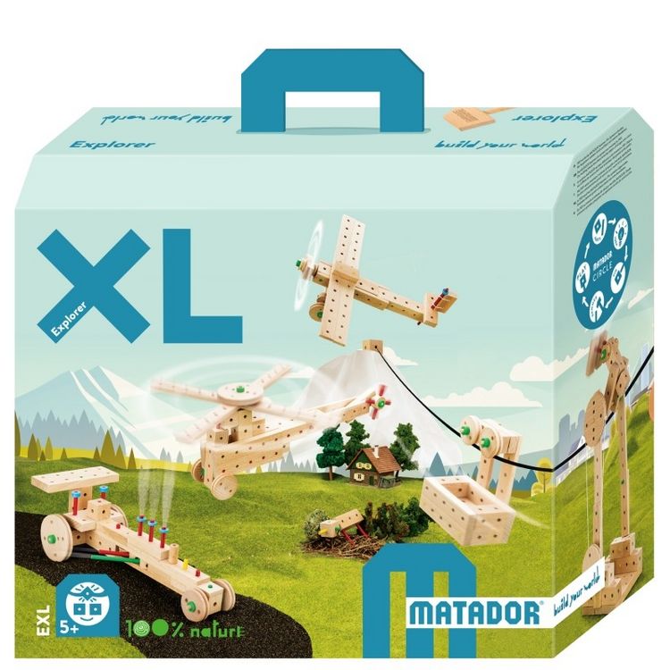 Matador Maker M108: Kit Di Costruzioni In Legno Per Bambini Dai 3 Anni, Con Martello E Pinze