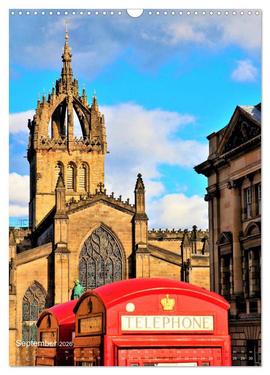 Produktbild: Edinburgh - Einblicke in Schottlands Metropole (Wandkalender 2026 DIN A3 hoch), CALVENDO Monatskalender