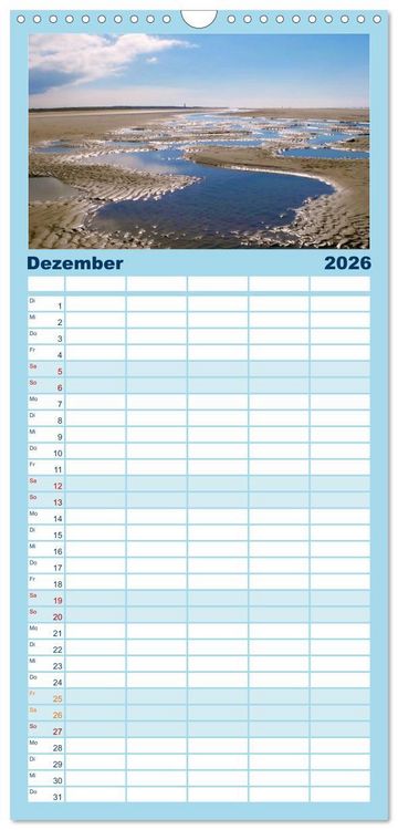 Produktbild: Familienplaner 2026 - Nordseetr&auml;umereien mit 5 Spalten (Wandkalender, 21 x 45 cm) CALVENDO
