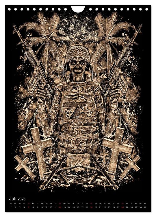 Produktbild: BLOODBOY/WAR ILLUSTRATION (Wandkalender 2026 DIN A4 hoch), CALVENDO Monatskalender