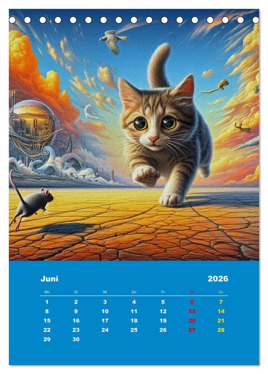 Produktbild: Abenteuer mit Micki und Bullig! (Tischkalender 2026 DIN A5 hoch), CALVENDO Monatskalender