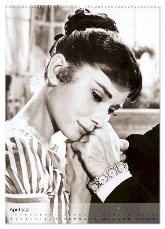 Produktbild: Hollywood-Diva - Audrey Hepburn (hochwertiger Premium Wandkalender 2026 DIN A2 hoch), Kunstdruck in Hochglanz