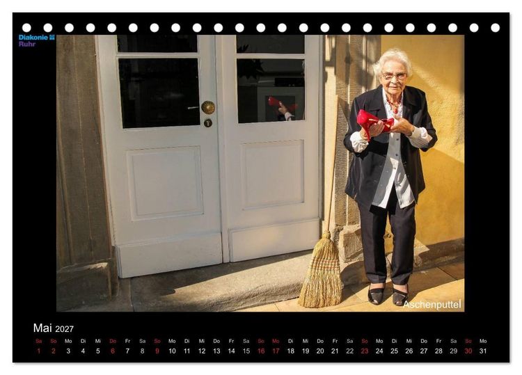 Produktbild: "Sch&ouml;nheit im Alter" - die Feierabendh&auml;user zu Gast im M&auml;rchenland der Br&uuml;der Grimm (Tischkalender 2027 DIN A5 quer), CALVENDO Monatskalender