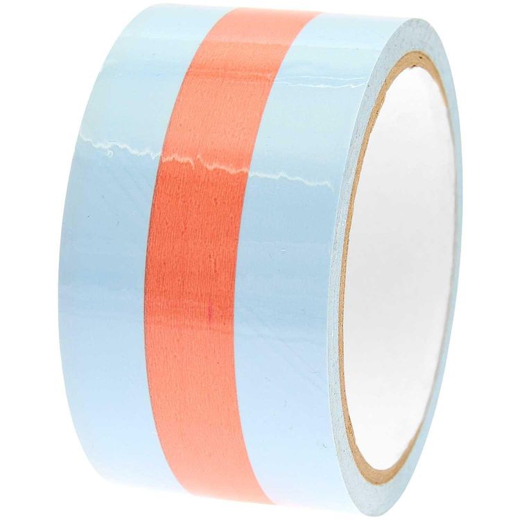 Produktbild: Paketklebeband Hellblau / Neonorange, 5 cm x 32 m