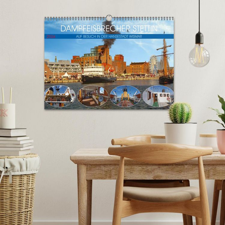 Produktbild: Dampfeisbrecher Stettin - Auf Besuch in der Hansestadt Wismar (Wandkalender 2026 DIN A3 quer), CALVENDO Monatskalender