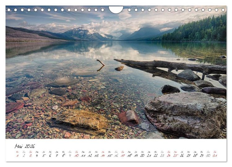 Produktbild: Glacier National Park Montana - USA (Wandkalender 2026 DIN A4 quer), CALVENDO Monatskalender