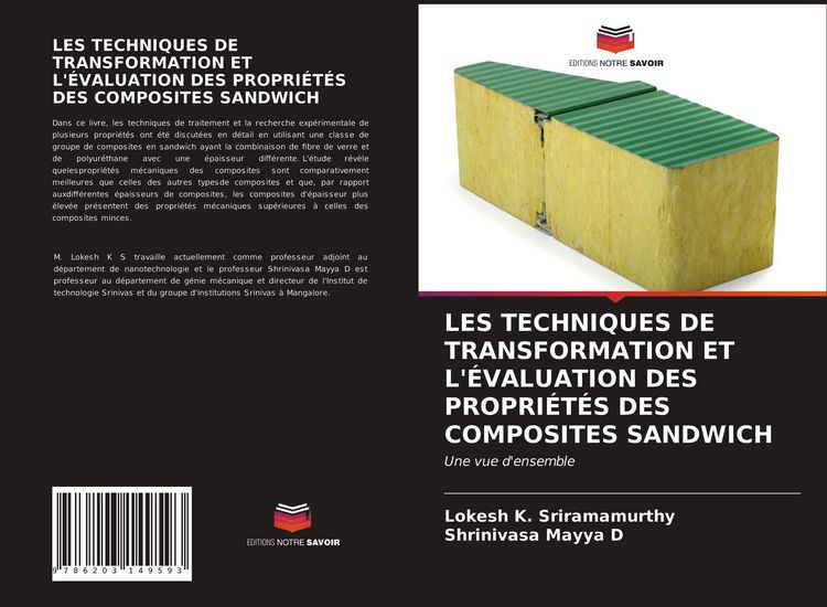 Produktbild: Les Techniques De Transformation Et L'&eacute;valuation des Propri&eacute;t&eacute;s des Composites Sandwich