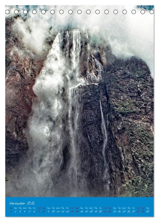 Produktbild: Angel Falls The tallest waterfall in the world (Desk Calendar 2026 DIN A5 portrait), CALVENDO 12 Month DeskCalendar