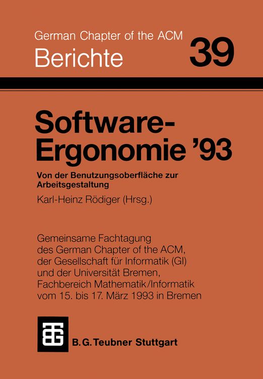 Produktbild: Software-Ergonomie &rsquo;93