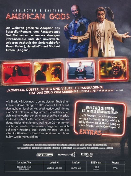 Produktbild: American Gods - Staffel 1 - Collector's Edition [4 DVDs]