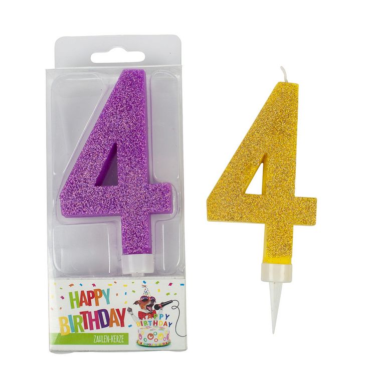 Produktbild: TRENDHAUS&reg; Zahlenkerzen Birthday Fun Glitter Maxi, 4