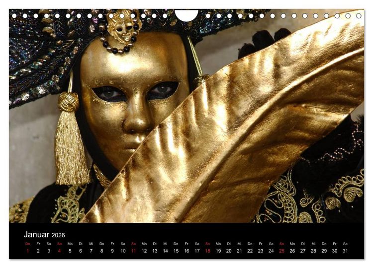 Produktbild: Maskenzauber in Venedig 2026 (Wandkalender 2026 DIN A4 quer), CALVENDO Monatskalender
