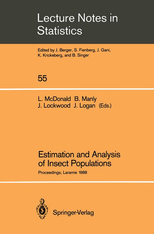 Produktbild: Estimation and Analysis of Insect Populations