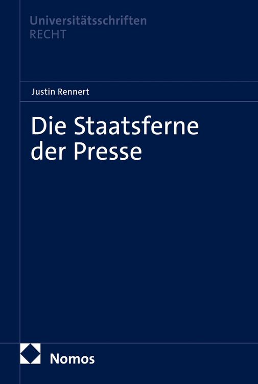 Produktbild: Die Staatsferne der Presse