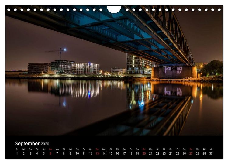 Produktbild: Bremen bei Nacht (Wandkalender 2026 DIN A4 quer), CALVENDO Monatskalender