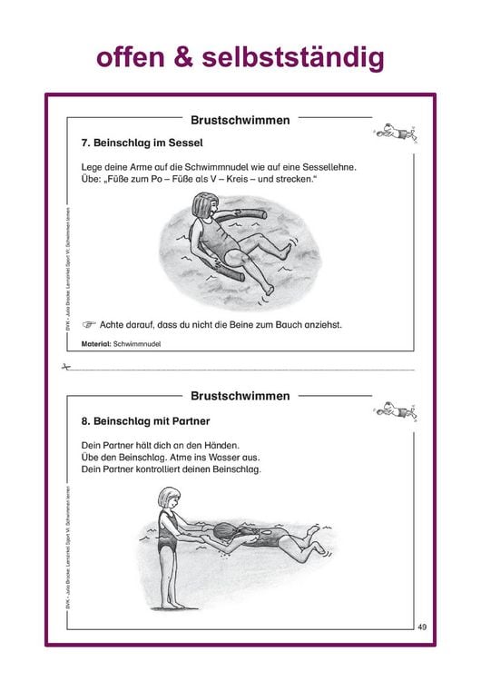 Produktbild: Lernzirkel Sport VI: Schwimmen lernen