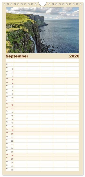 Produktbild: Familienplaner 2026 - Isle of Skye - Schottlands Inseln mit 5 Spalten (Wandkalender, 21 x 45 cm) CALVENDO