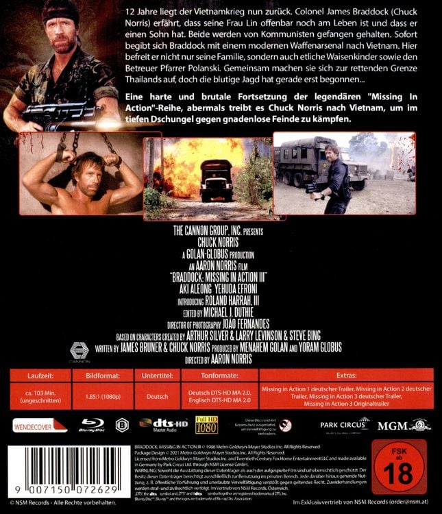 Produktbild: Missing in Action 3: Braddock (Uncut)