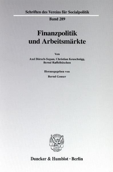 Produktbild: Finanzpolitik und Arbeitsm&auml;rkte.