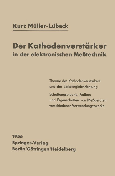 Produktbild: Der Kathodenverst&auml;rker in der elektronischen Me&szlig;technik
