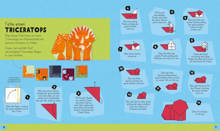Produktbild: Origami-Set für Einsteiger: Dinosaurier
