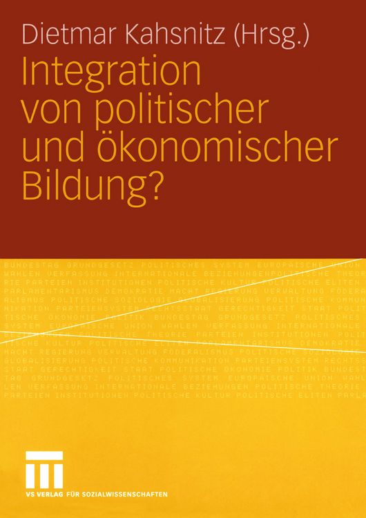 Produktbild: Integration von politischer und &Ouml;konomischer Bildung?