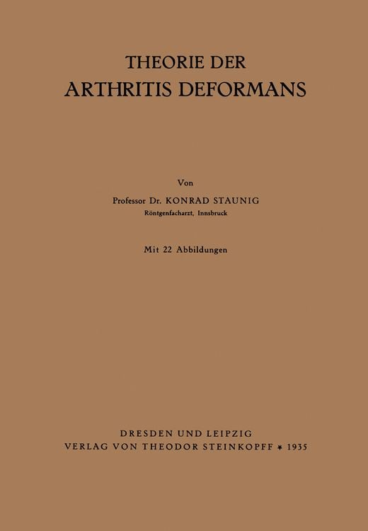 Produktbild: Theorie der Arthritis Deformans