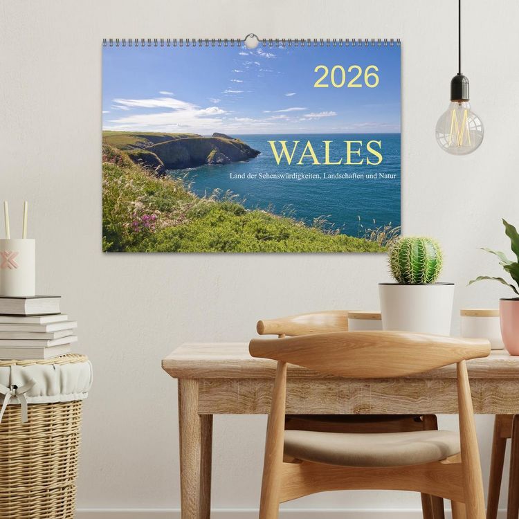 Produktbild: Wales Land der Sehensw&uuml;rdigkeiten, Landschaften und Natur (Wandkalender 2026 DIN A3 quer), CALVENDO Monatskalender