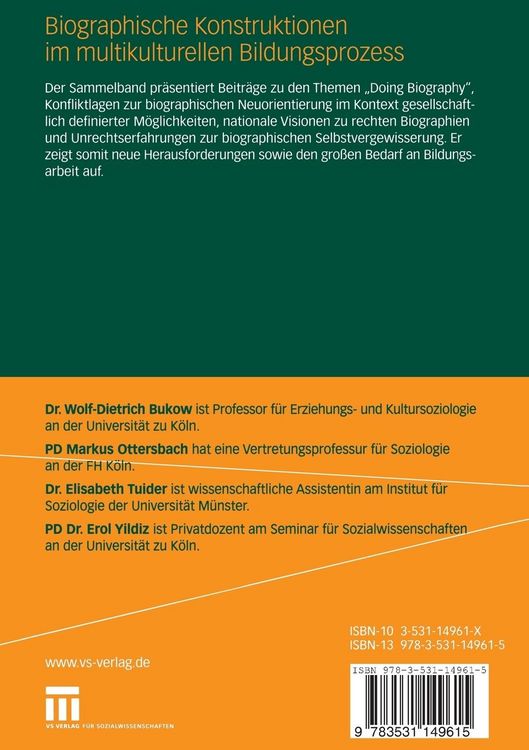Produktbild: Biographische Konstruktionen im multikulturellen Bildungsprozess
