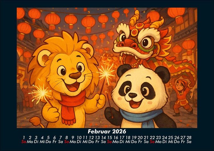 Produktbild: Buschi und Pippin - Abenteuer in Asien 2026 Fotokalender DIN A5
