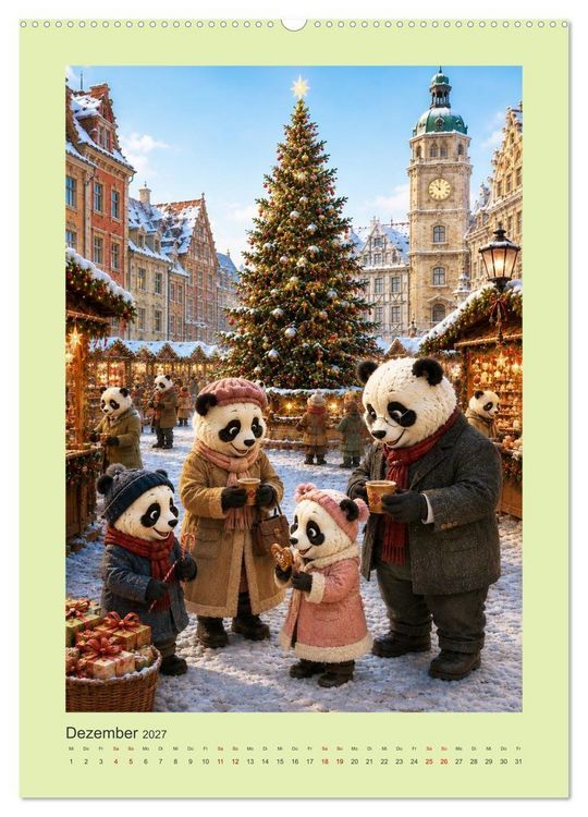 Produktbild: Die geheime Stadt der Pandas (Wandkalender 2027 DIN A2 hoch), CALVENDO Monatskalender