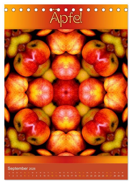 Produktbild: Kulinarische Mandalas (Tischkalender 2026 DIN A5 hoch), CALVENDO Monatskalender