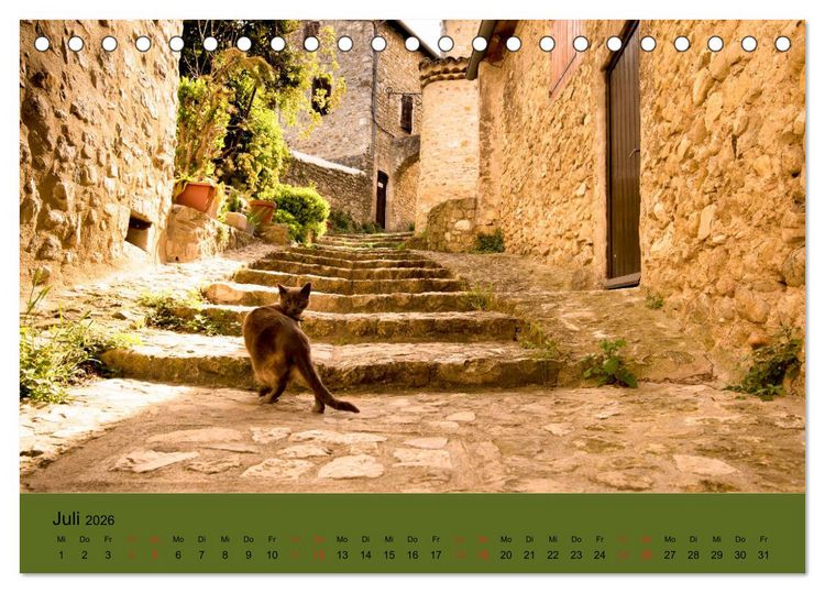 Produktbild: Dorfidyllen in Frankreich (Tischkalender 2026 DIN A5 quer), CALVENDO Monatskalender
