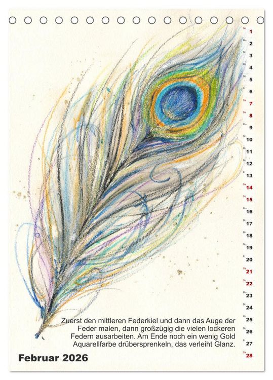 Produktbild: Mal mal mit Stiften (Tischkalender 2026 DIN A5 hoch), CALVENDO Monatskalender