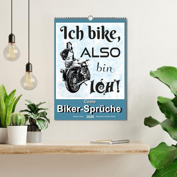Produktbild: Coole Biker-Spr&uuml;che (Wandkalender 2026 DIN A3 hoch), CALVENDO Monatskalender