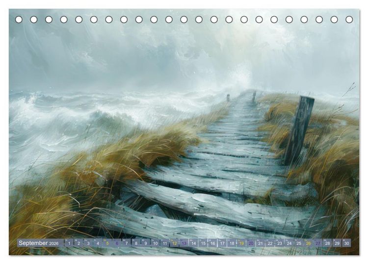 Produktbild: St&uuml;rmisch wildes Wetter (Tischkalender 2026 DIN A5 quer), CALVENDO Monatskalender