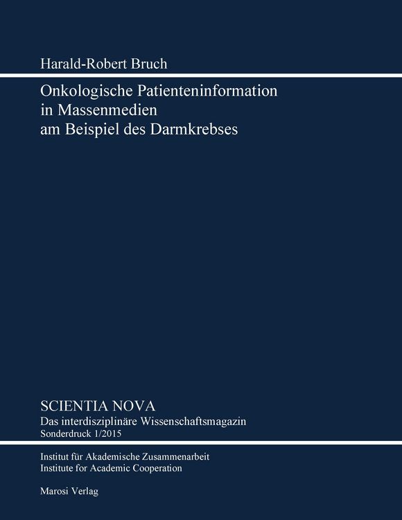 Produktbild: Onkologische Patienteninformation in Massenmedien am Beispiel des Darmkrebses