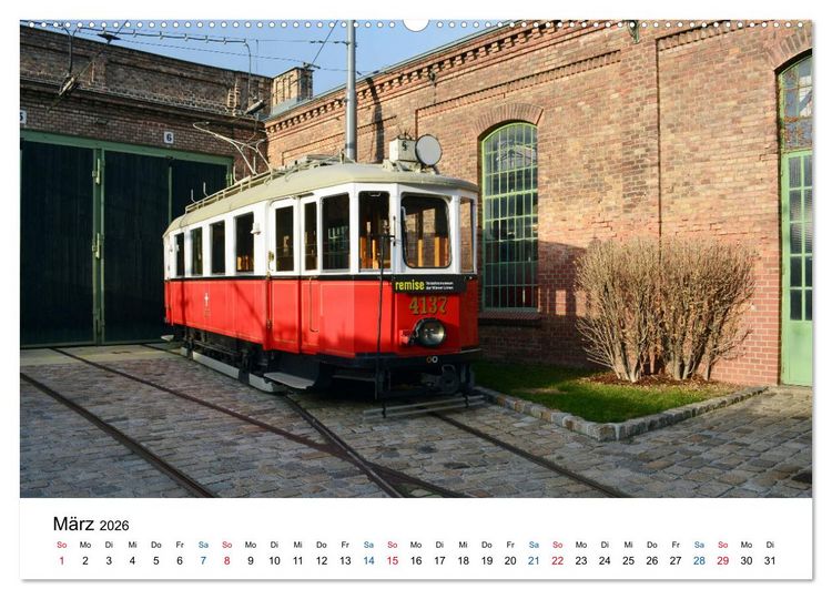 Produktbild: Mit der Bim durch Wien - Die Wiener Stra&szlig;enbahn (hochwertiger Premium Wandkalender 2026 DIN A2 quer), Kunstdruck in Hochglanz
