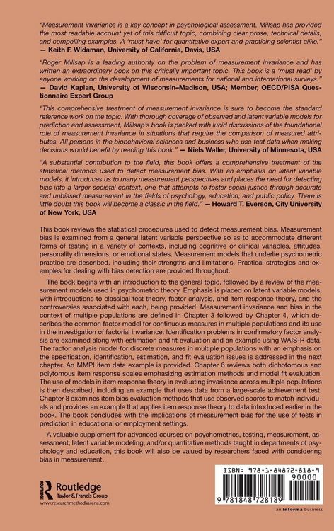 Produktbild: Statistical Approaches to Measurement Invariance