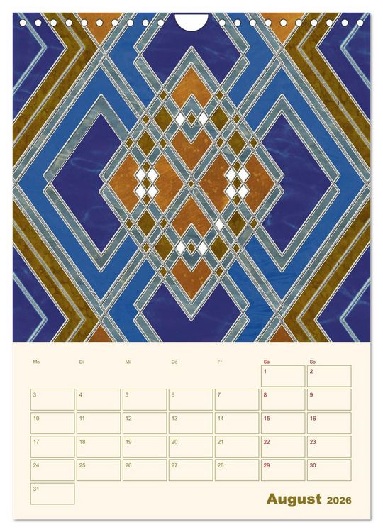 Produktbild: Art Deco Planer (Wandkalender 2026 DIN A4 hoch), CALVENDO Monatskalender