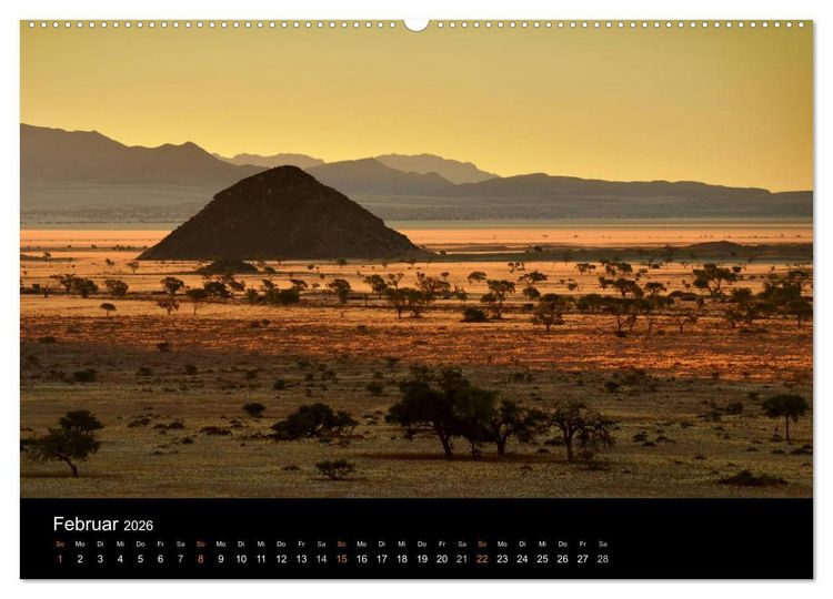 Produktbild: Namibia: Ein Traum von sanftem Licht und unendlicher Weite (hochwertiger Premium Wandkalender 2026 DIN A2 quer), Kunstdruck in Hochglanz