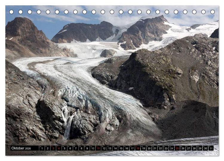 Produktbild: Fantastische Schweizer Bergwelt - Gipfel und Gletscher (Tischkalender 2026 DIN A5 quer), CALVENDO Monatskalender